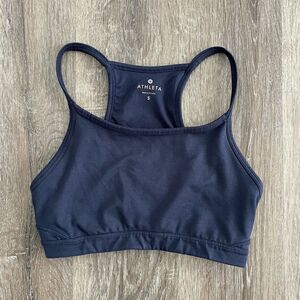 Athleta Navy Blue Sports Bra - Size: Small